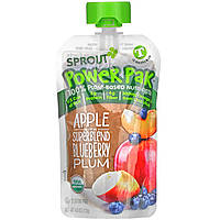 Sprout Organic, Power Pak, для детей от 12 месяцев, яблоко с суперсмесью и голубикой, 113 г (4,0 унции) -