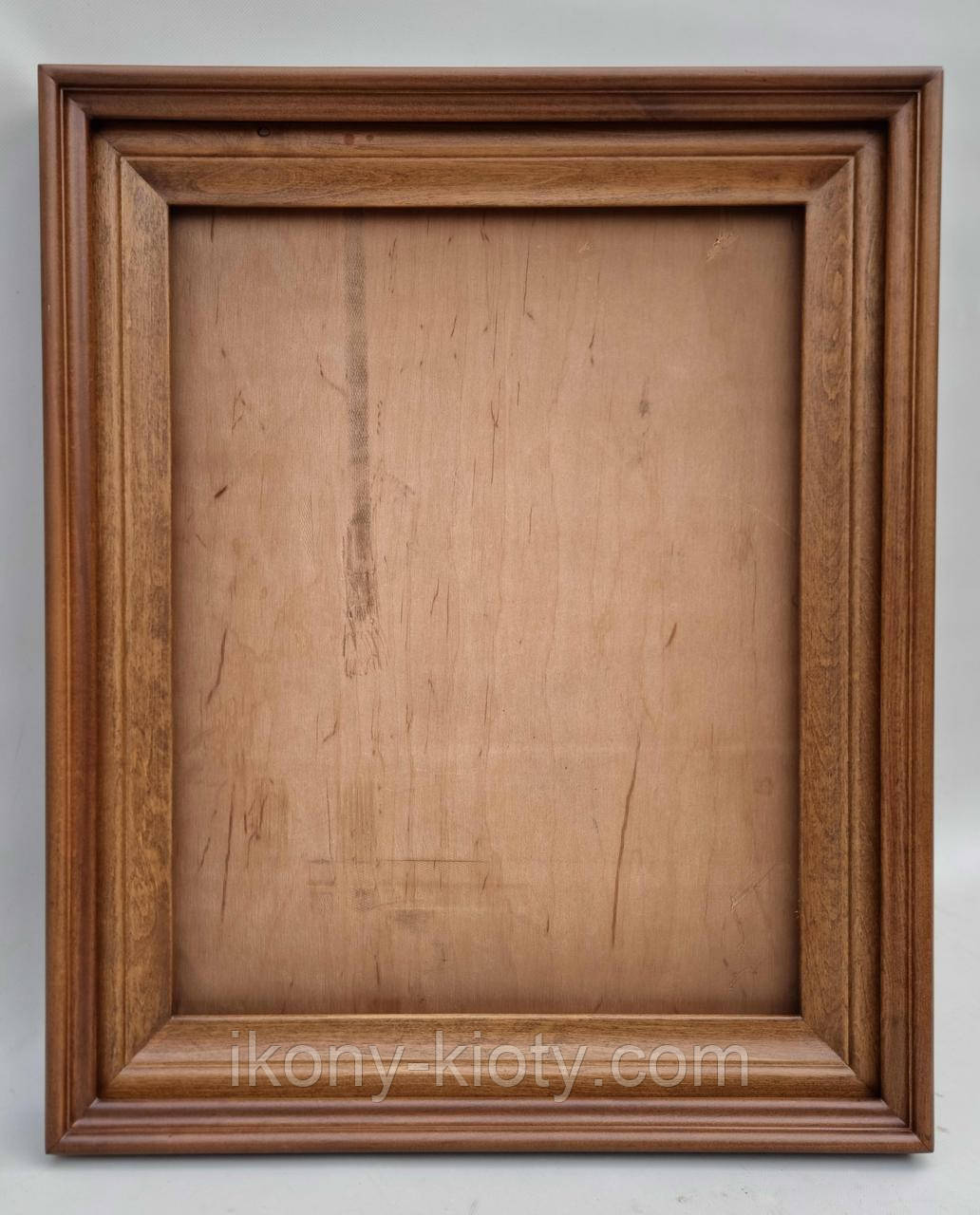 Рівний класичний кіот для ікони з внутрішньою дерев'яною рамою, фото 1