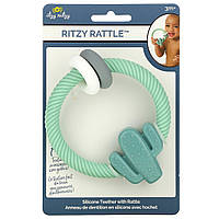 Itzy ritzy, Ritzy Rattle, силиконовый прорезыватель с погремушкой, для детей от 3 месяцев, кактус, 1