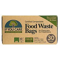 If You Care, Пакеты для пищевых отходов, 3 галлона, 30 пакетов - Оригинал