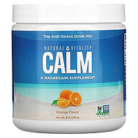 Natural Vitality, CALM, антистрессовая смесь для напитков, апельсин, 226 г (8 унций) - Оригинал
