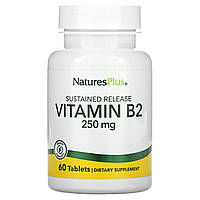Nature's Plus, Витамин B-2, 250 мг, 60 таблеток - Оригинал