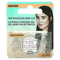 Invisibobble, Waver, Пильний барець для волосся, кристал чиста, 3 шт. В упаковці, оригінал. Доставка від 14 днів