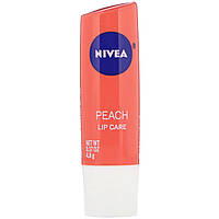 Nivea, Lip Care, персик, 4,8 г (0,17 унции) - Оригинал