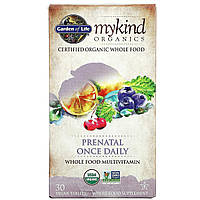 Garden of Life, MyKind Organics, пренатальные мультивитамины, одна таблетка в день, 30 веганских таблеток -