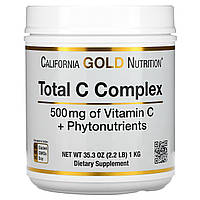 California Gold Nutrition, Total C, комплекс с витамином C + фитонутриенты, 500 мг, 1 кг (2,2 фунта) -