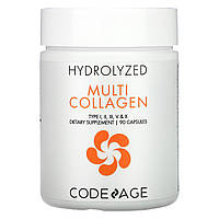 CodeAge, Hydrolyzed, мультиколлаген, 90 капсул - Оригинал