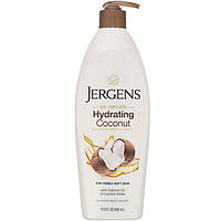 Jergens, Hydrating Coconut, увлажняющий лосьон с маслом кокоса, 496 мл - Оригинал