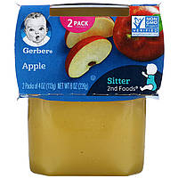 Gerber, Apple, Sitter, 2 Pack, 4 oz (113 g) Each - Оригинал