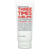 Formula 10.0.6, Three Times Sublime, 3 in 1 Blackhead Wash + Scrub + Mask, Pink Grapefruit + Jojoba, 3.4 fl oz