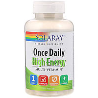 Solaray, Once Daily High Energy, мультивитаминный комплекс, один раз в день, 120 VegCaps - Оригинал