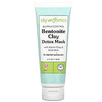 Sky Organics, Blemish Control, Bentonite Clay Detox Mask, 4 fl oz (118 ml) - Оригинал