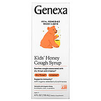 Genexa, Kid's Honey, сироп от кашля, для детей от 1 года, органический мед, 118 мл (4 жидк. Унции) - Оригинал