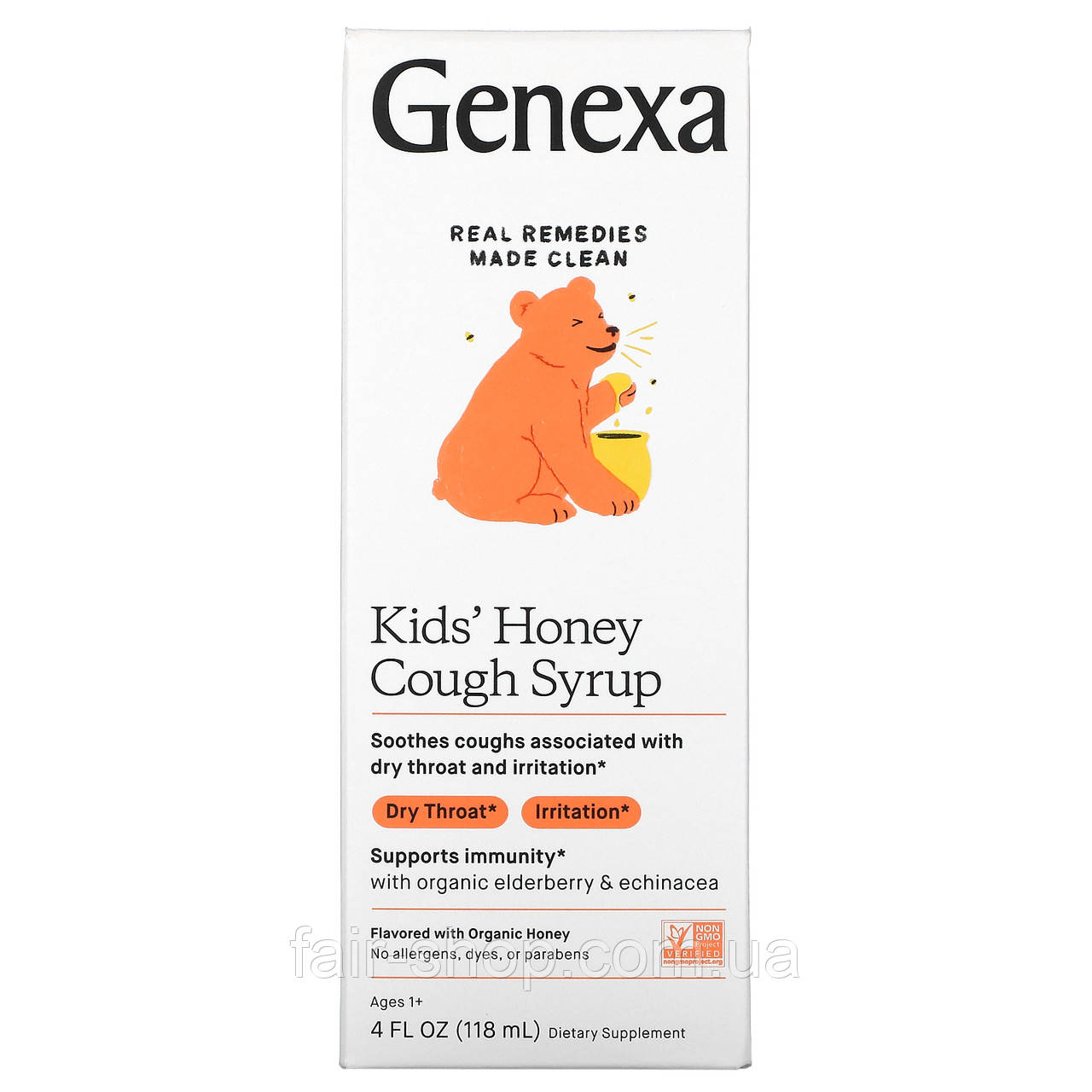 Genexa, Kid's Honey, Сироп от Кашля, для Детей от 1 Года, Органический ...