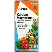 Gaia Herbs, Floradix, Calcium Magnesium, 17 fl oz (500 ml) - Оригинал