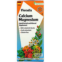 Gaia Herbs, Floradix, Calcium Magnesium, 8.5 fl oz (250 ml) - Оригинал