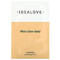 Idealove, What a Glow-Getter, тканевая косметическая маска для сияния кожи, 1 шт., 25 мл (0,85 жидк. унции) -