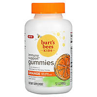 Burt's Bees, Kids, Жевательные конфеты для поддержки иммунитета, апельсин, 50 жевательных конфет - Оригинал