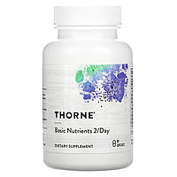 Thorne Research, Основные питательные вещества 2/Day, 60 капсул - Оригинал