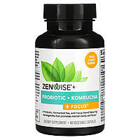 Zenwise Health, Пробиотик + чайный гриб + Focus, 40 растительных капсул - Оригинал