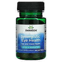 Swanson, Synergistic Eye Health, Eye and Vision, 60 м'яких таблеток, оригінал. Доставка з США/ЄС протягом 14 днів