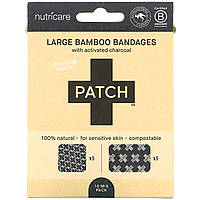 Patch, Patch, Large Bamboo Bandages with Activated Charcoal, 10 Mix Pack, оригінал. Доставка з США/ЄС протягом 14 днів