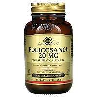 Solgar, поликосанол, 20 мг, 100 вегетарианских капсул - Оригинал