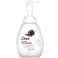 Dove, Питательная пенка для мытья рук, кокосовое и миндальное молоко, 10,1 жидких унций (300 мл) - Оригинал