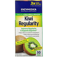 Enzymedica, Kiwi Regularity, вкус киви, 30 жевательных таблеток для облегчения состояния - Оригинал