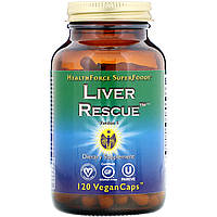 HealthForce Superfoods, Liver Rescue, препарат для печени, версия 6, 120 веганских капсул VeganCaps - Оригинал