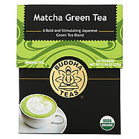 Buddha Teas, Organic Herbal Tea, зеленый матча, 18 чайных пакетиков, 27 г (0,95 унции) - Оригинал
