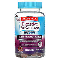Schiff, Digestive Advantage, Ежедневные жевательные конфеты с пробиотиками, натуральные фруктовые вкусы, 90