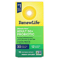 Renew Life, Ultimate Flora, пробиотик для взрослых старше 50 лет, 30 млрд КОЕ, 90 вегетарианских капсул -