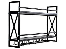 Полиця для вина та келихів 800*200*600мм полички ЛДСП Kompred OL274