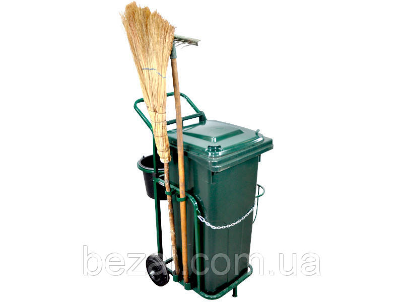 Візок для прибирання з баком 120 л та відром на 20л, фото 1