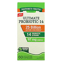 Nature's Truth, Ultimate Probiotic-14, 25 млрд, 60 капсул с быстрым высвобождением - Оригинал