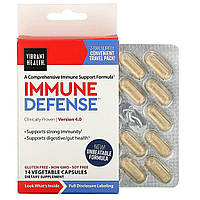Vibrant Health, Immune Defense, Travel Pack, 14 растительных капсул - Оригинал