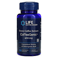 Life Extension, CoffeeGenic, экстракт зеленого кофе 90 овощных капсул - Оригинал