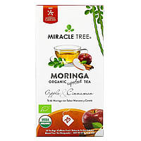 Miracle Tree, Moringa Organic Superfood Tea, яблоко и корица, без кофеина, 25 чайных пакетиков, 37,5 г (1,32