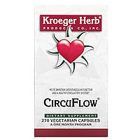 Kroeger Herb Co, CircuFlow, 270 вегетарианских капсул - Оригинал