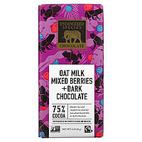 Endangered Species Chocolate, Овсяное молоко, смесь ягод + темный шоколад, 75% какао, 3 унции (85 г) -