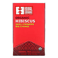 Equal Exchange, Органический травяной чай из гибискуса, без кофеина, 20 чайных пакетиков, 40 г (1,41 унции) -