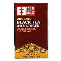 Equal Exchange, Органический черный чай с имбирем, 20 чайных пакетиков, 1,41 унции (40 г) - Оригинал