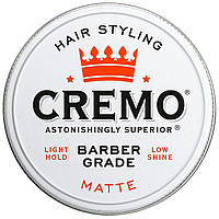 Cremo, Premium Barber Grade, помада для укладки волос, матовая, 113 г (4 унции) - Оригинал