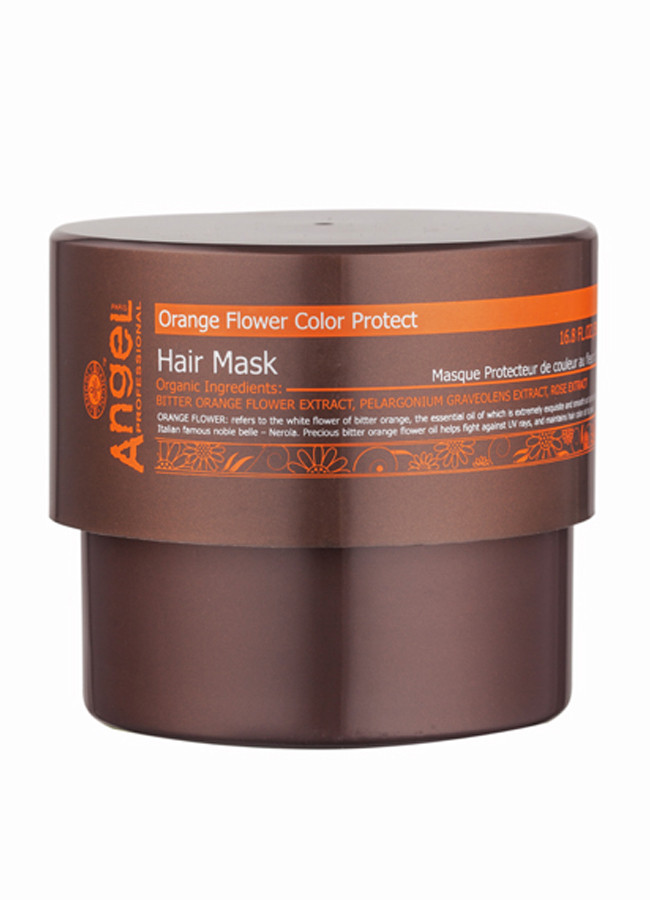 Маска Angel Professional захисна для волосся Сяючий колір з квіткою апельсина 500 г