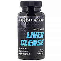 Natural Sport, Maximum Liver Clense, максимальное очищение печени, 60 вегетарианских капсул - Оригинал