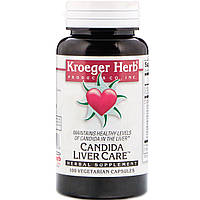 Kroeger Herb Co, Candida Liver Care, 100 вегетарианских капсул - Оригинал