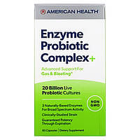 American Health, Enzyme Probiotic Complex +, 20 млрд КОЕ, 60 капсул - Оригинал