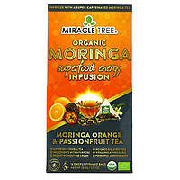 Miracle Tree, Organic Moringa Superfood Energy Infusion, чай из органической моринги с апельсином и маракуйей,