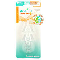 Evenflo Feeding, Balance + Nipples, Standard, для детей от 8 месяцев, Fast Flow / X-Cut, 3 вентилируемых соски